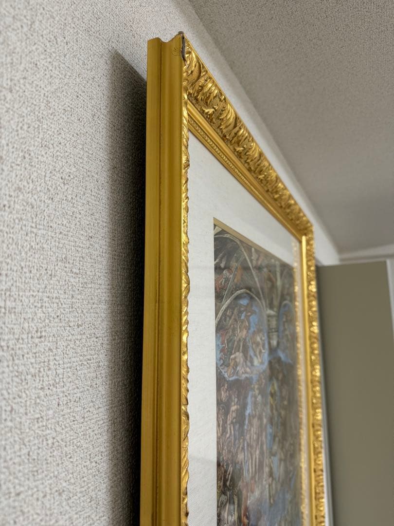 最後の審判　ミケランジェロ　ポスター　絵画　額縁　アート