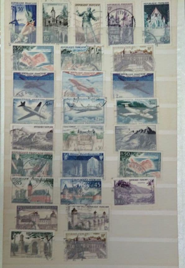 主にフランスの使用済み切手