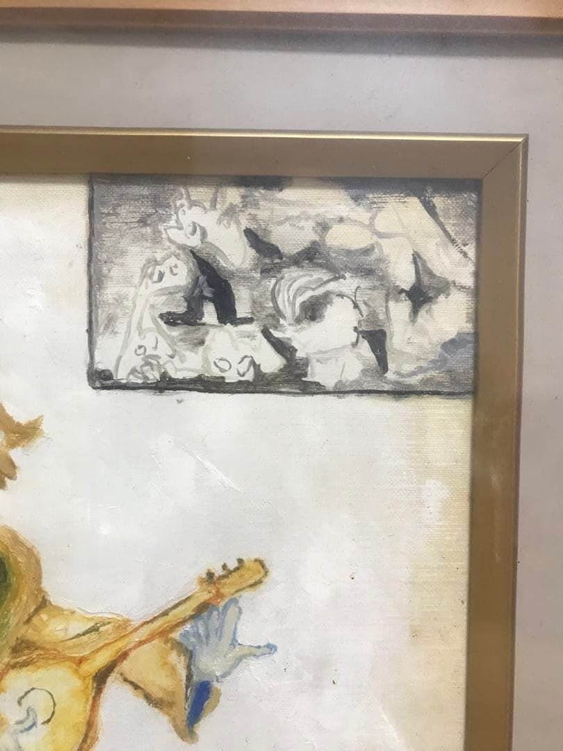 【激レア】絵画 油絵 ピエロ 武田米生 ポカラ展 真作 本物