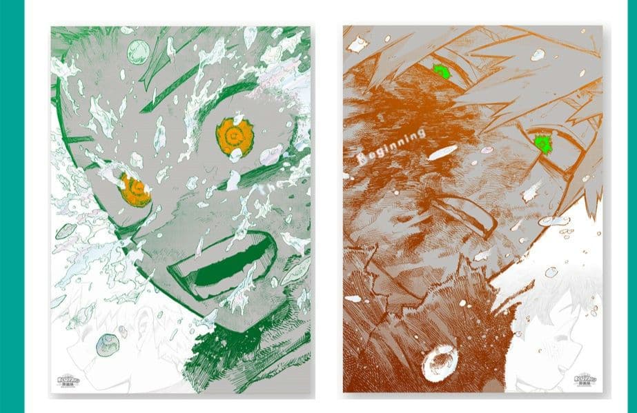 ヒロアカ 原画展 A2 アートポスター 2枚セットThe Beginning