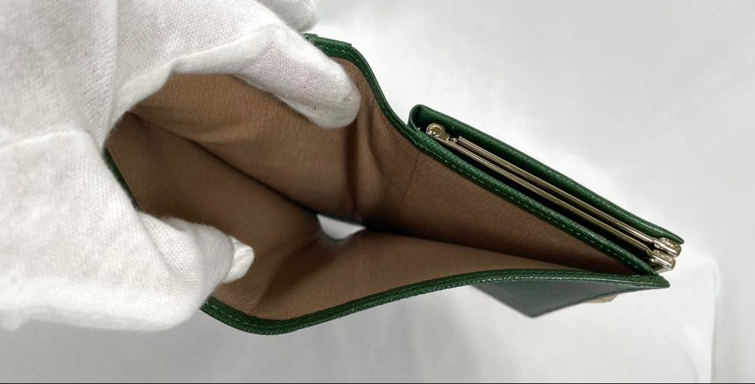 美品 GIVENCHY ジバンシー 二つ折り財布 がま口 ヴィンテージ レザー