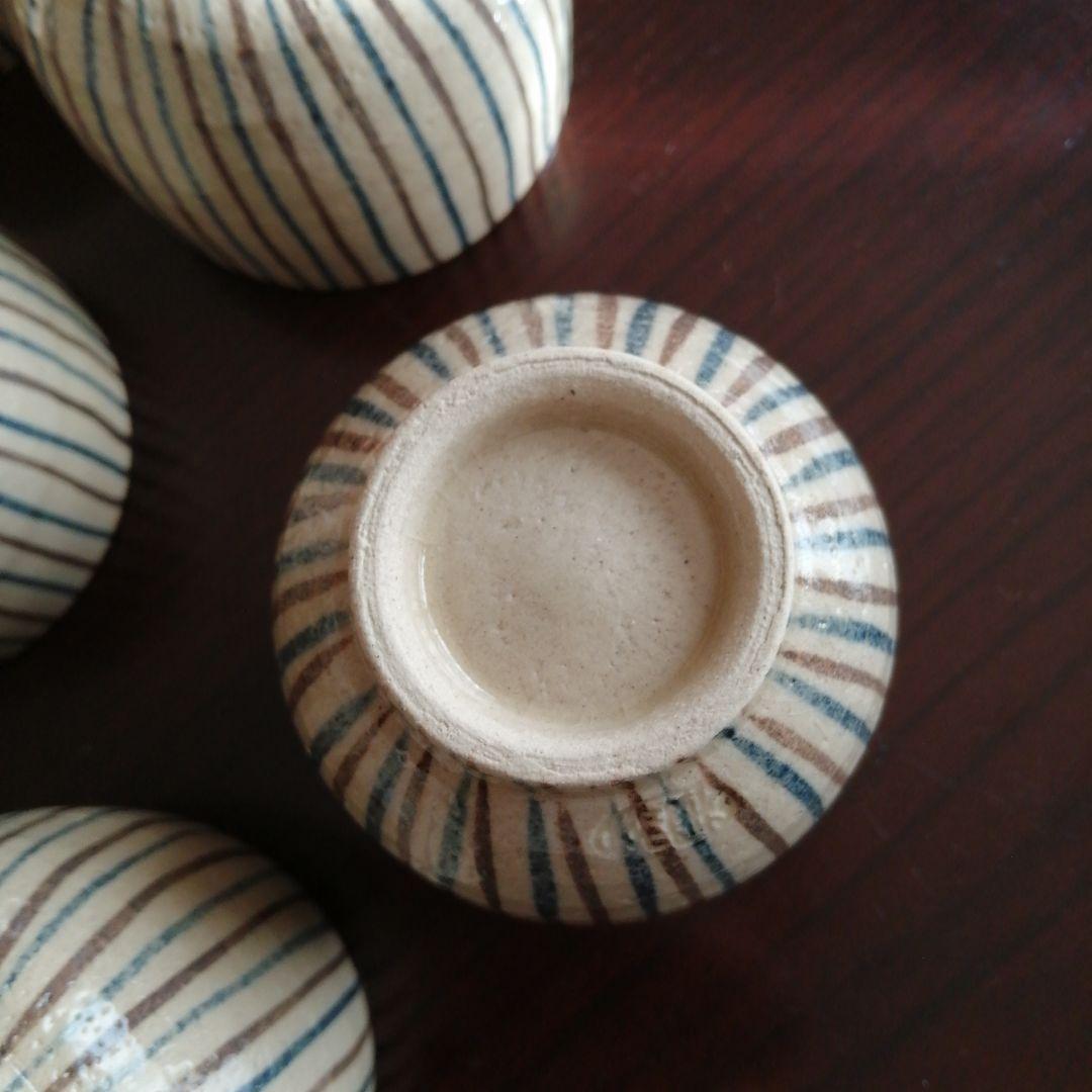 瀬戸焼　加藤春二　麦藁手湯呑　10客　7.8cm