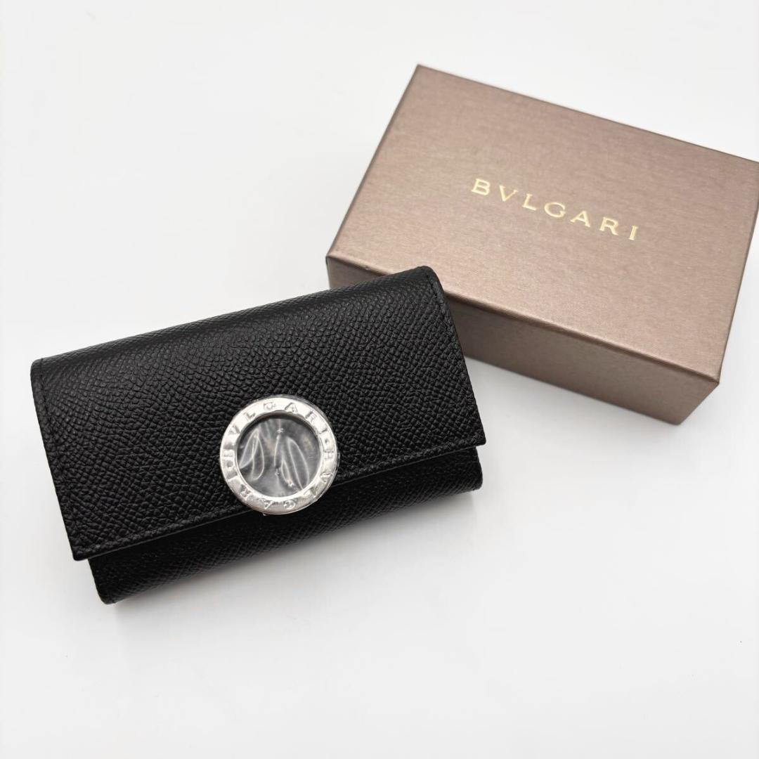 新品未使用 BVLGARI ブルガリ ロゴクリップ グレインレザー キーケース