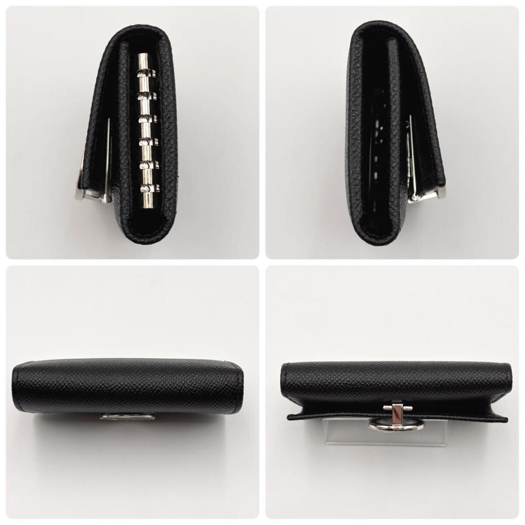 新品未使用 BVLGARI ブルガリ ロゴクリップ グレインレザー キーケース
