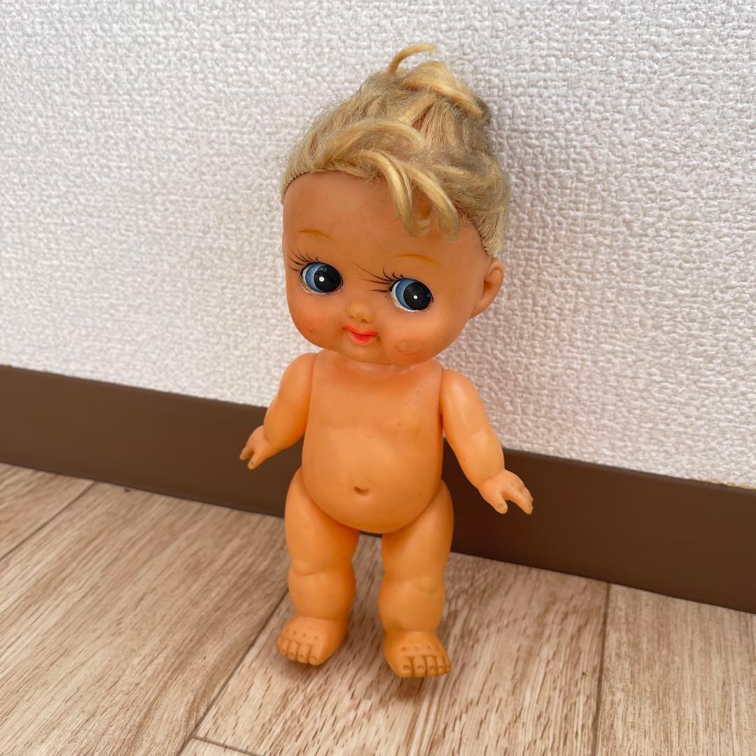 希少レア　昭和当時品　レトロ　ヴィンテージ　金髪ベビードール　フィギュア　ソフビ