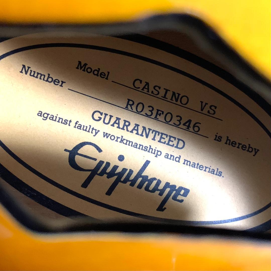 Epiphone CASINOVS エレキギターセミアコギター R03F0346