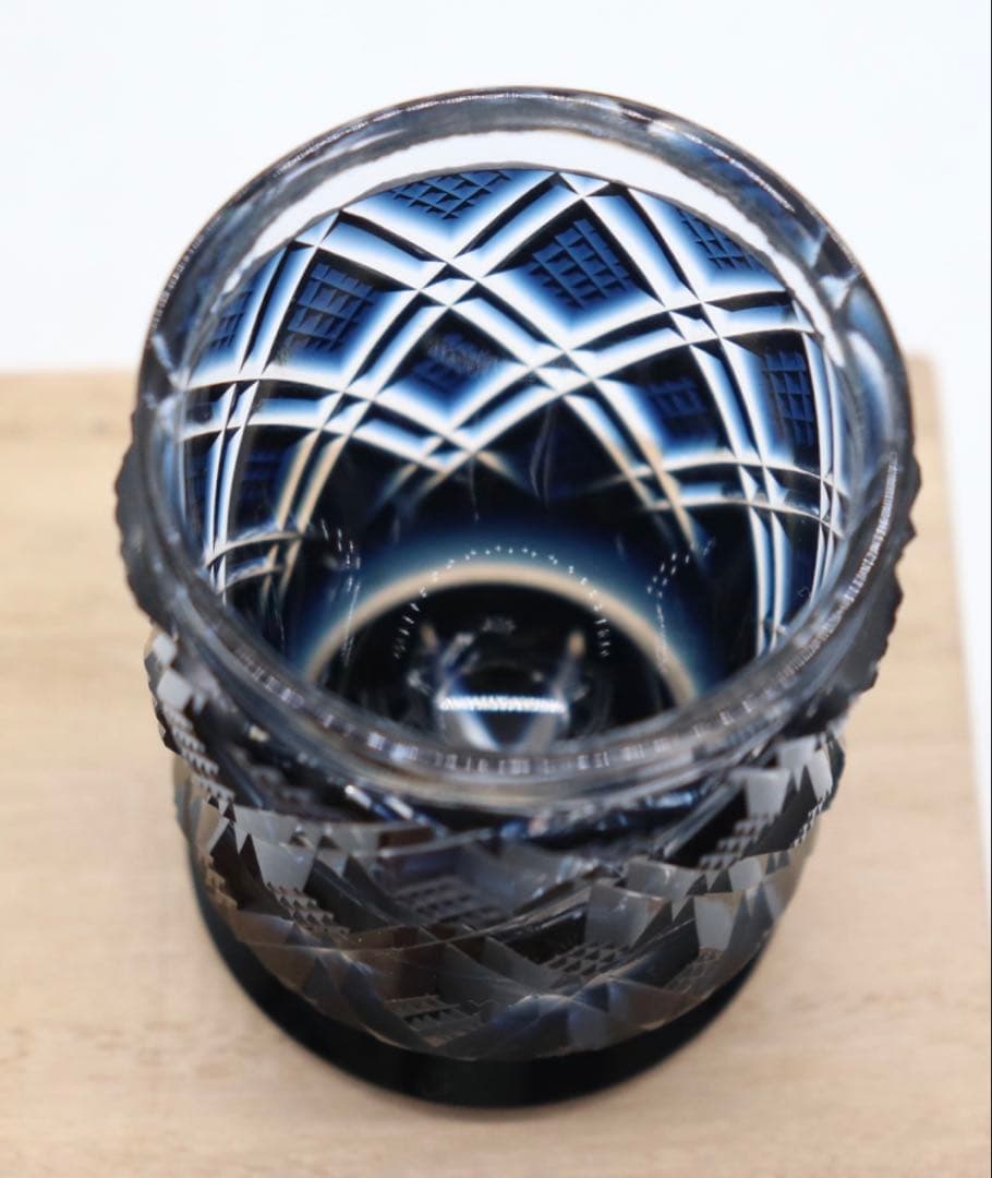 未使用　薩摩切子ガラス　共箱　送料込み250525