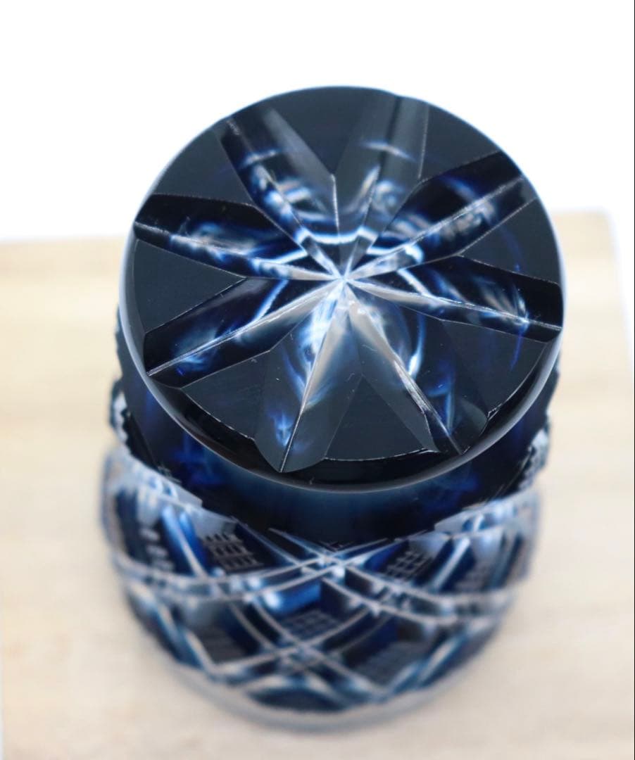 未使用　薩摩切子ガラス　共箱　送料込み250525