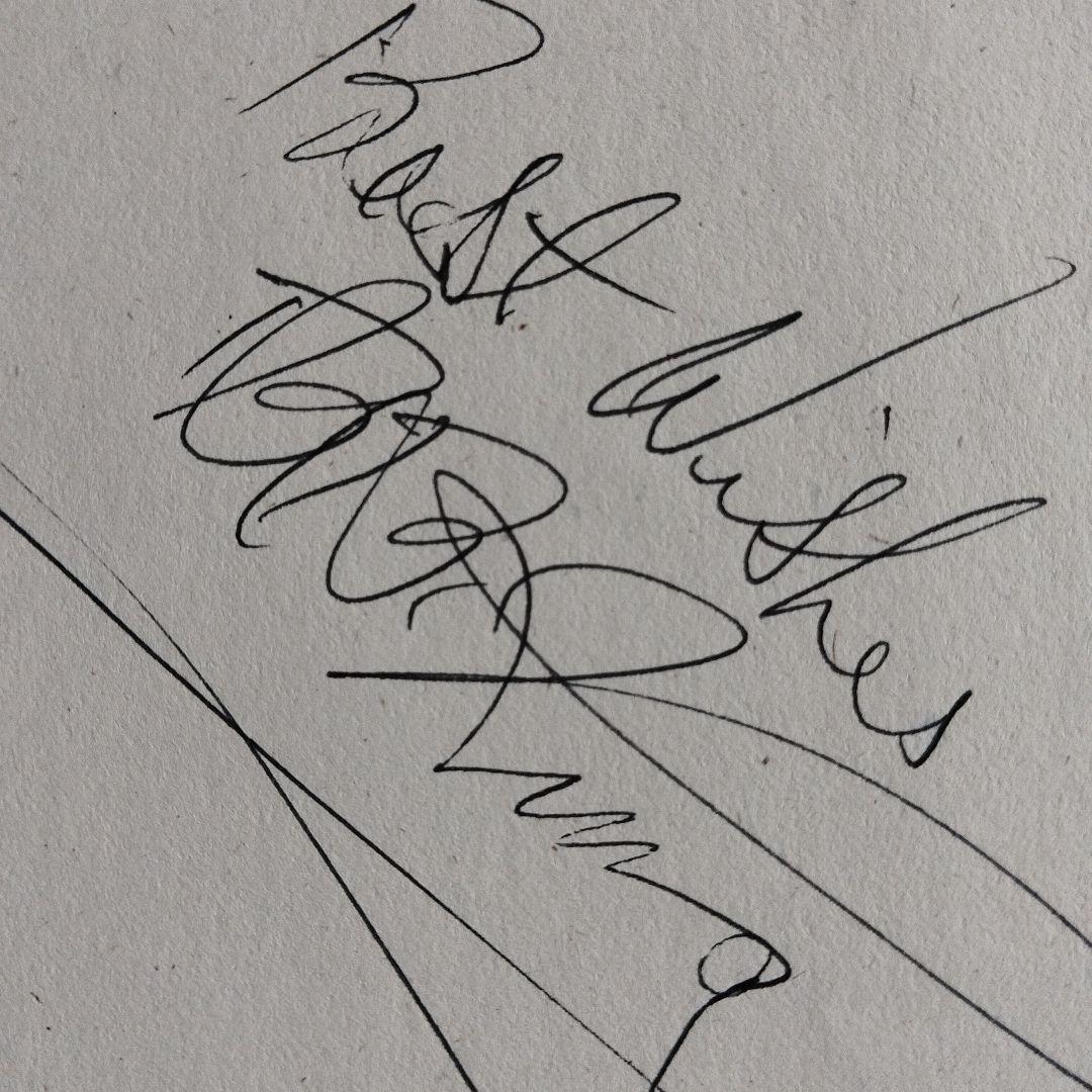 今は亡き伝説のブルースミュージシャンBBキングの自筆サイン色紙