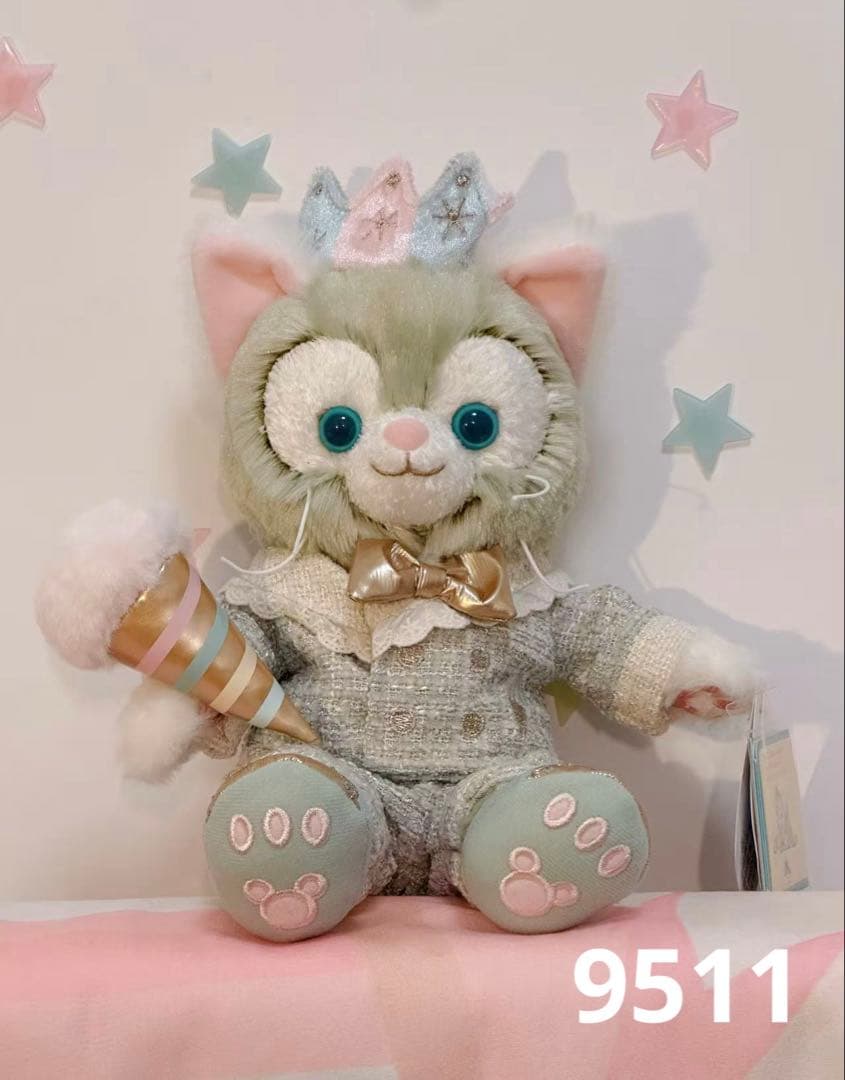 お顔厳選　上海ディズニー　虹　カラフル　リーナベル　ぬいぐるみss5526