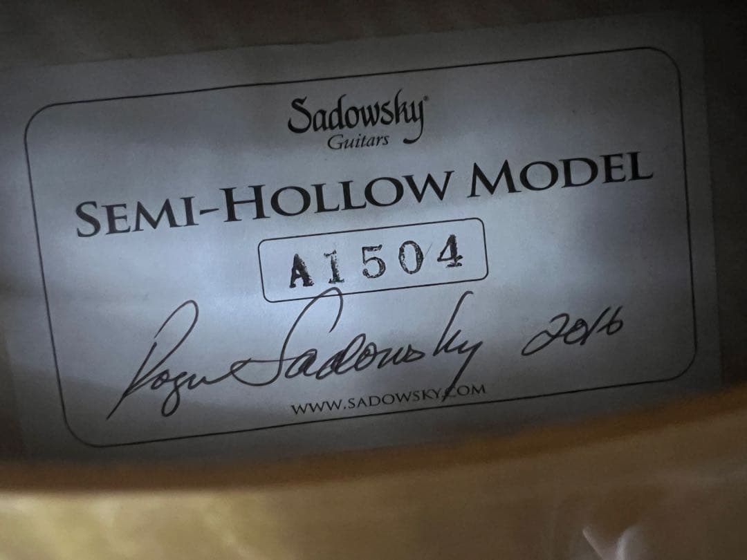 最終値下げ Sadowsky Semi Hollow Vintage Amber