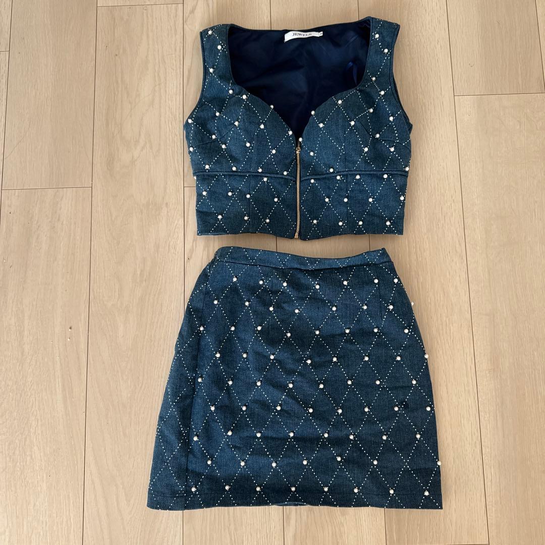 JEWELS ジュエルズ　キャバ　ドレス　キャバドレス　デニム　Mサイズ
