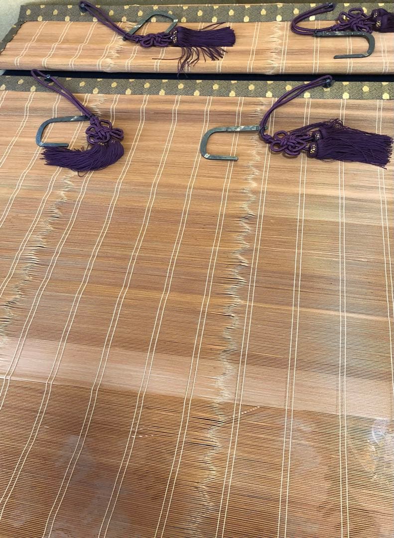 割引❗️御座敷簾 御簾 大小各2枚計4枚組 木箱　250725F1