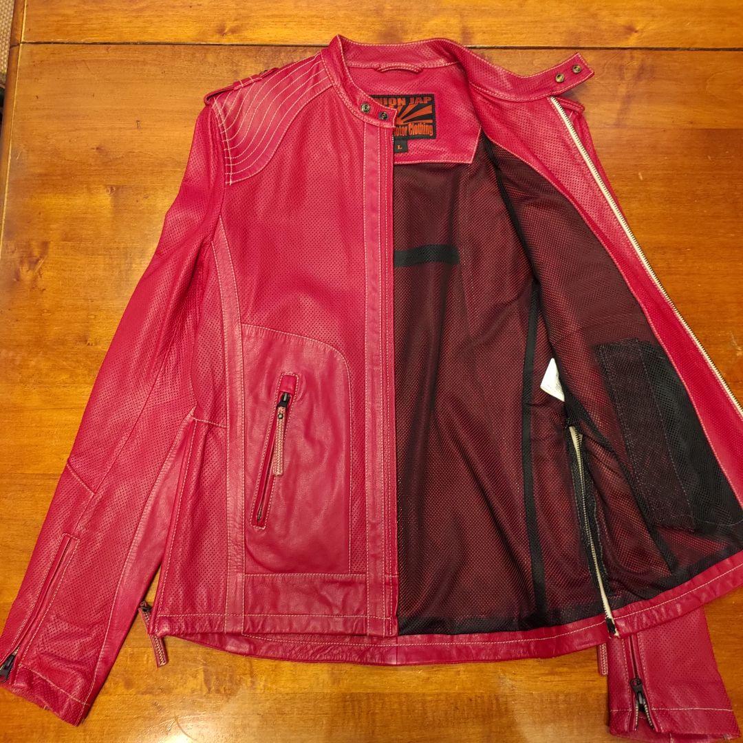 UNION JAP 赤いレザージャケット Lサイズ