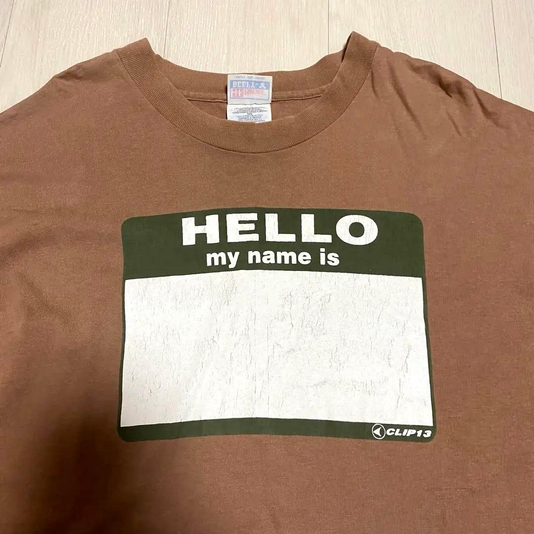 90s 00s HELLO my name is tシャツ XXL
