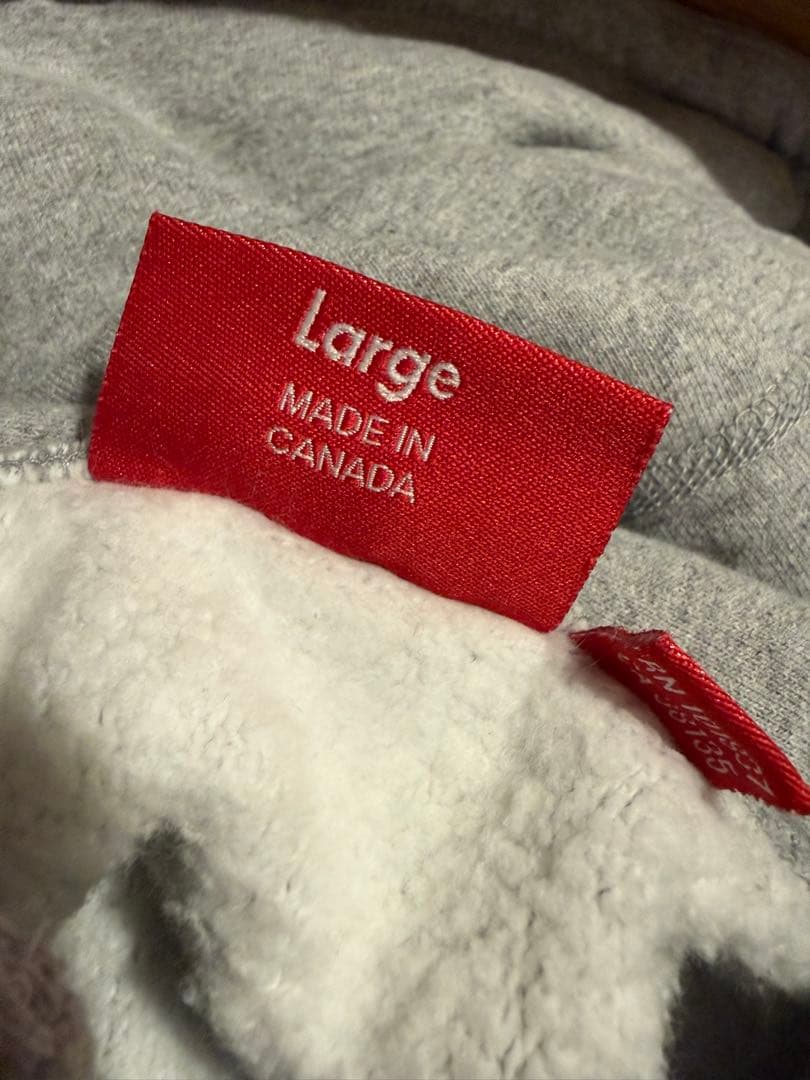 Supreme グレー パーカー Lサイズ　アラビック