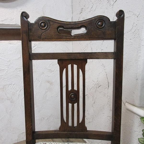 イギリス アンティーク 家具 ダイニングチェア 張りぐるみ椅子 英国 4207d