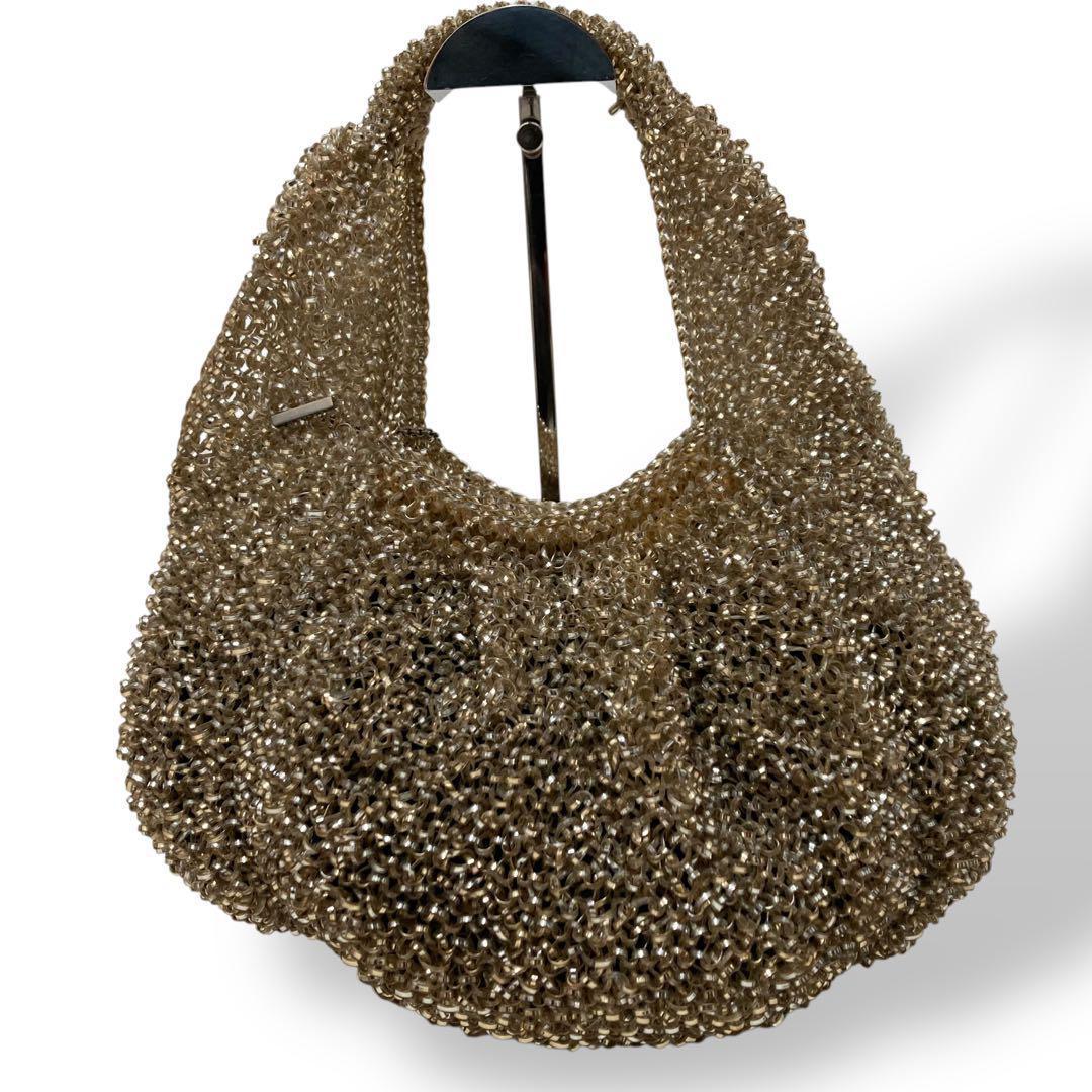 【美品】アンテプリマ　ワイヤーバッグ　ゴールド　手提げ　肩掛け　ラグジュアリー