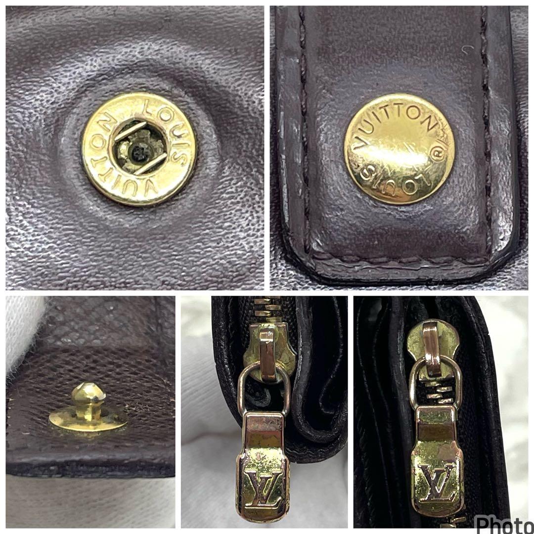 ルイヴィトン　ダミエ　コンパクト　ジップ　二つ折り財布