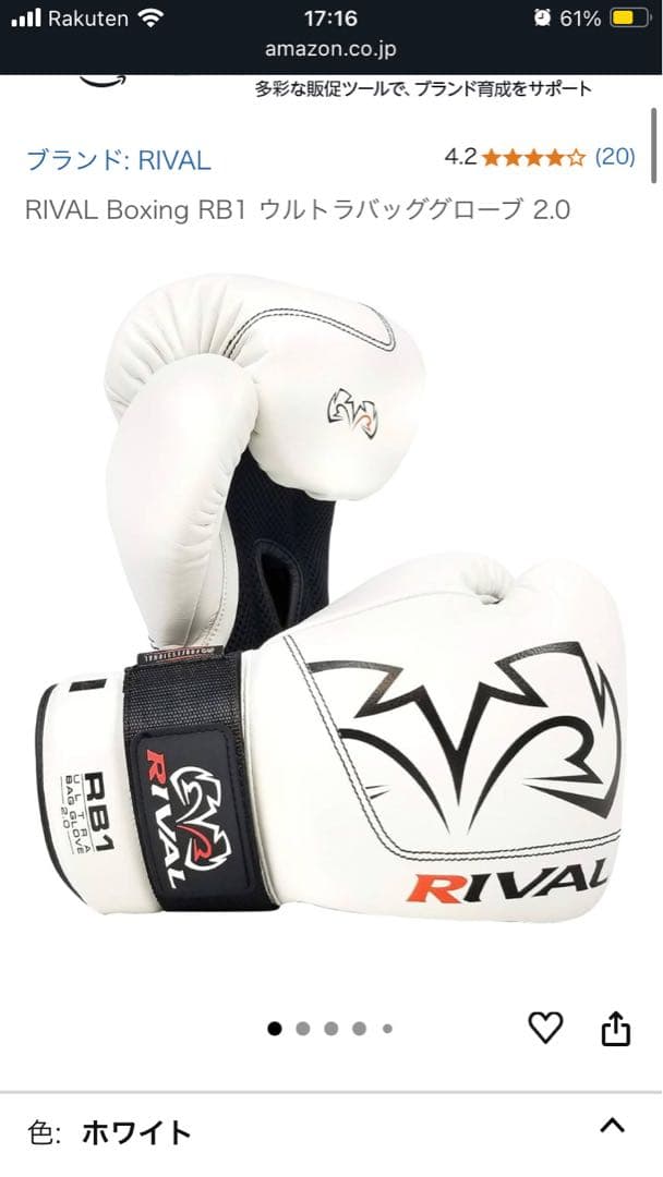 【史上最高の握り】RIVAL RB1 ボクシンググローブ