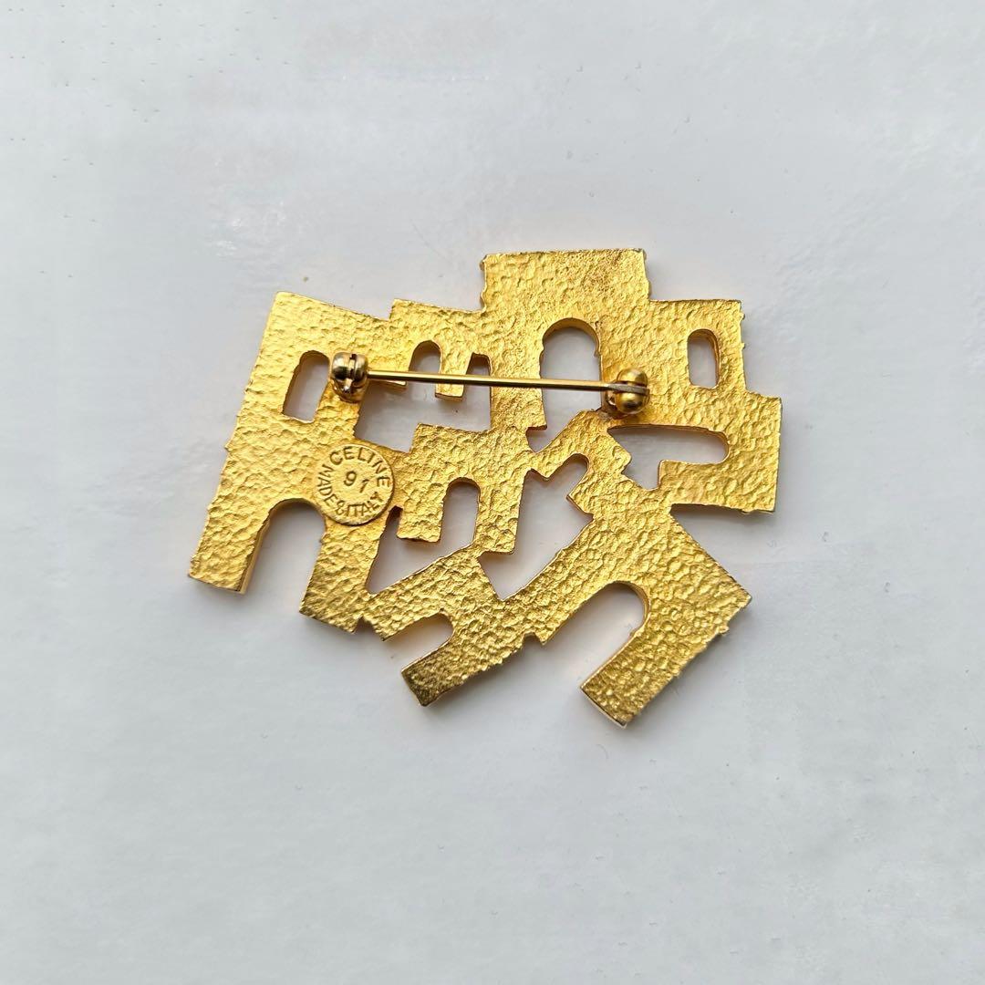 【超希少・美品】CELINE 凱旋門 ブローチ ヴィンテージ ゴールド
