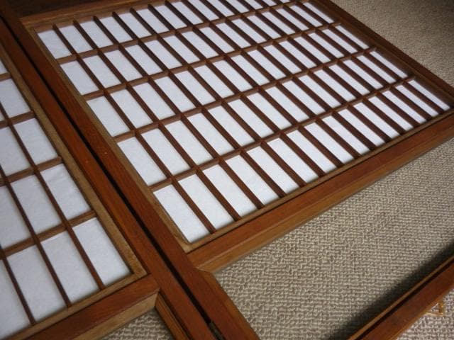 衝立・間仕切り　パーテーション　屏風　ガラス入り