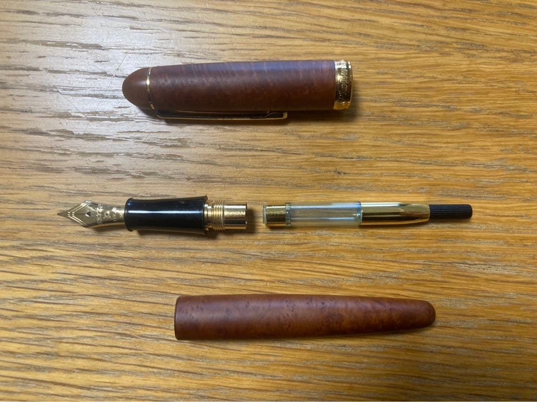 プラチナ　万年筆2本セット（ブライヤー、アカブライヤー）つやふきん付き