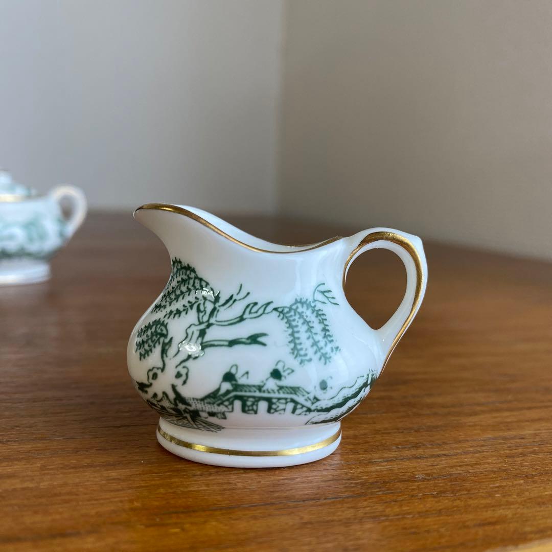 コールポート グリーン　ウィロー オールドウィロー ミニチュア　ティーセット