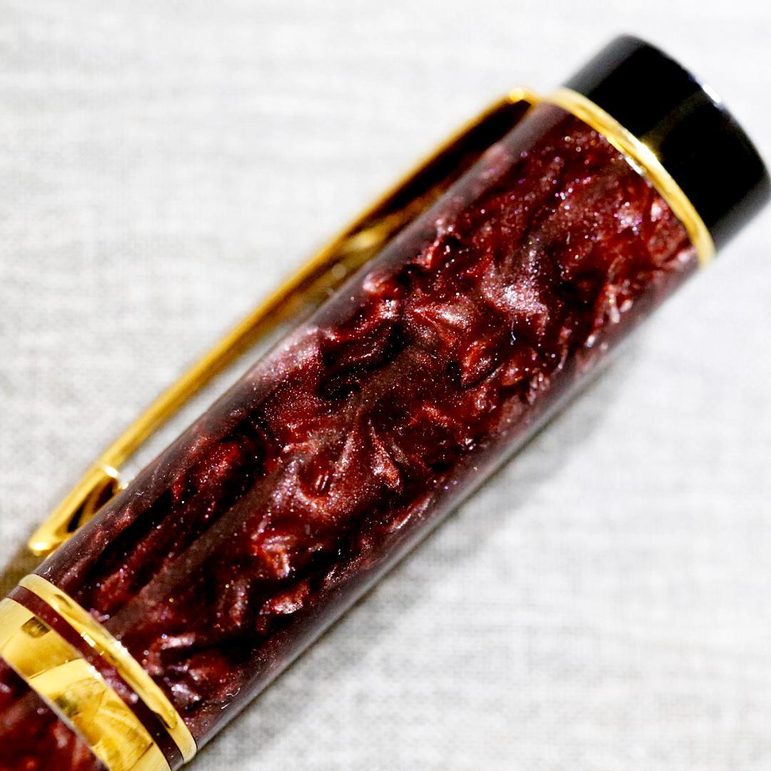 【美品 送料込み】パーカー 万年筆 デュオフォールド ボルドーマーブル