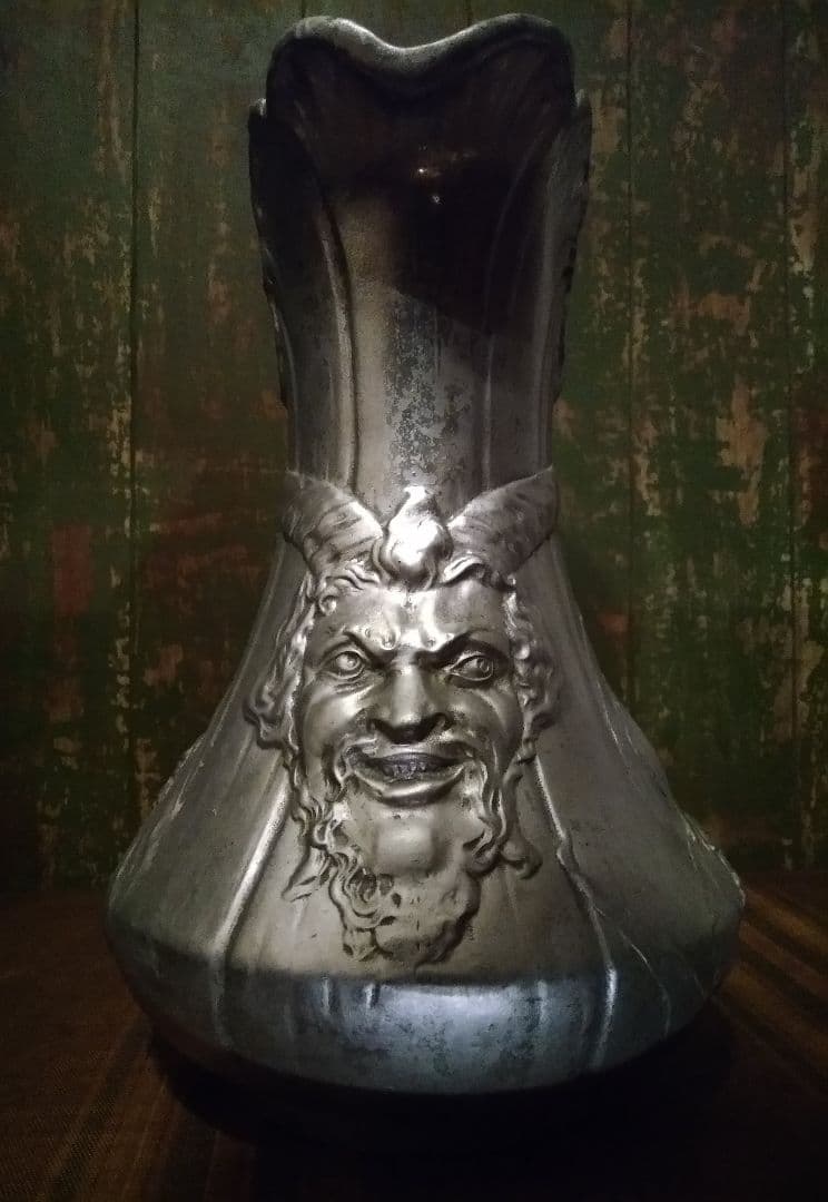 特大アンティーク 悪魔の水差し 花瓶 壺 カラフェアール・ヌーヴォー ロココ