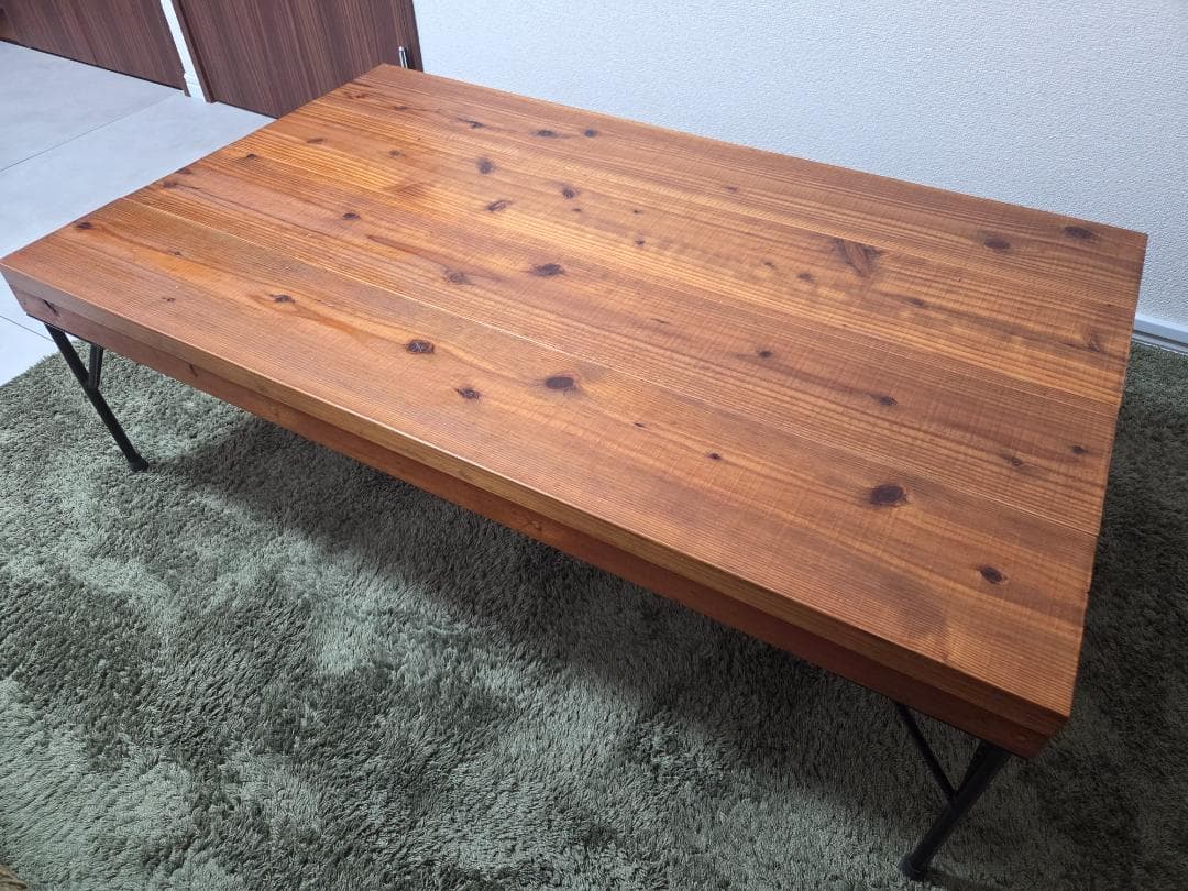 無垢×アイアン　こたつローテーブル