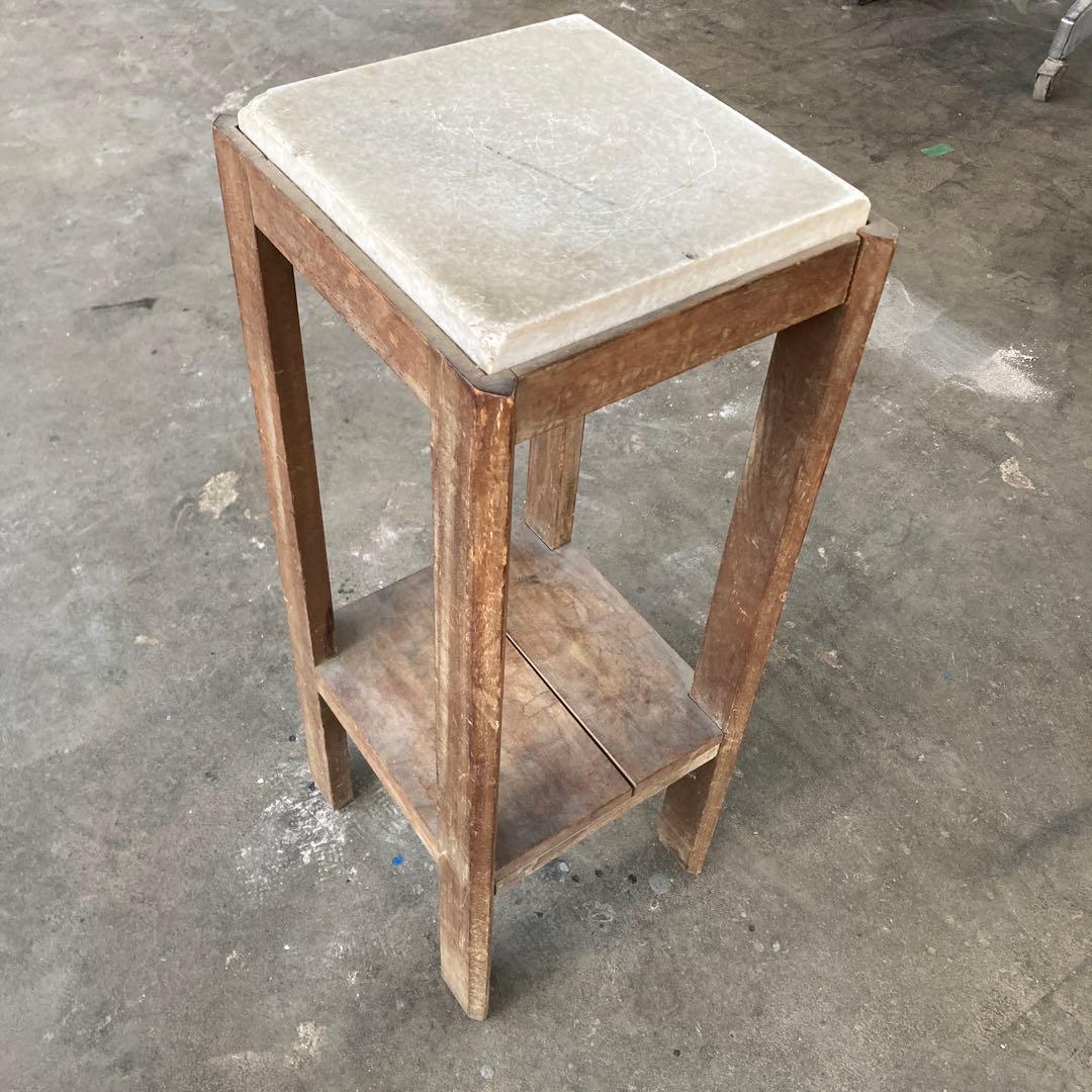 和製アンティーク 天板 大理石 飾り台 昭和レトロ 作品台 ディスプレイ