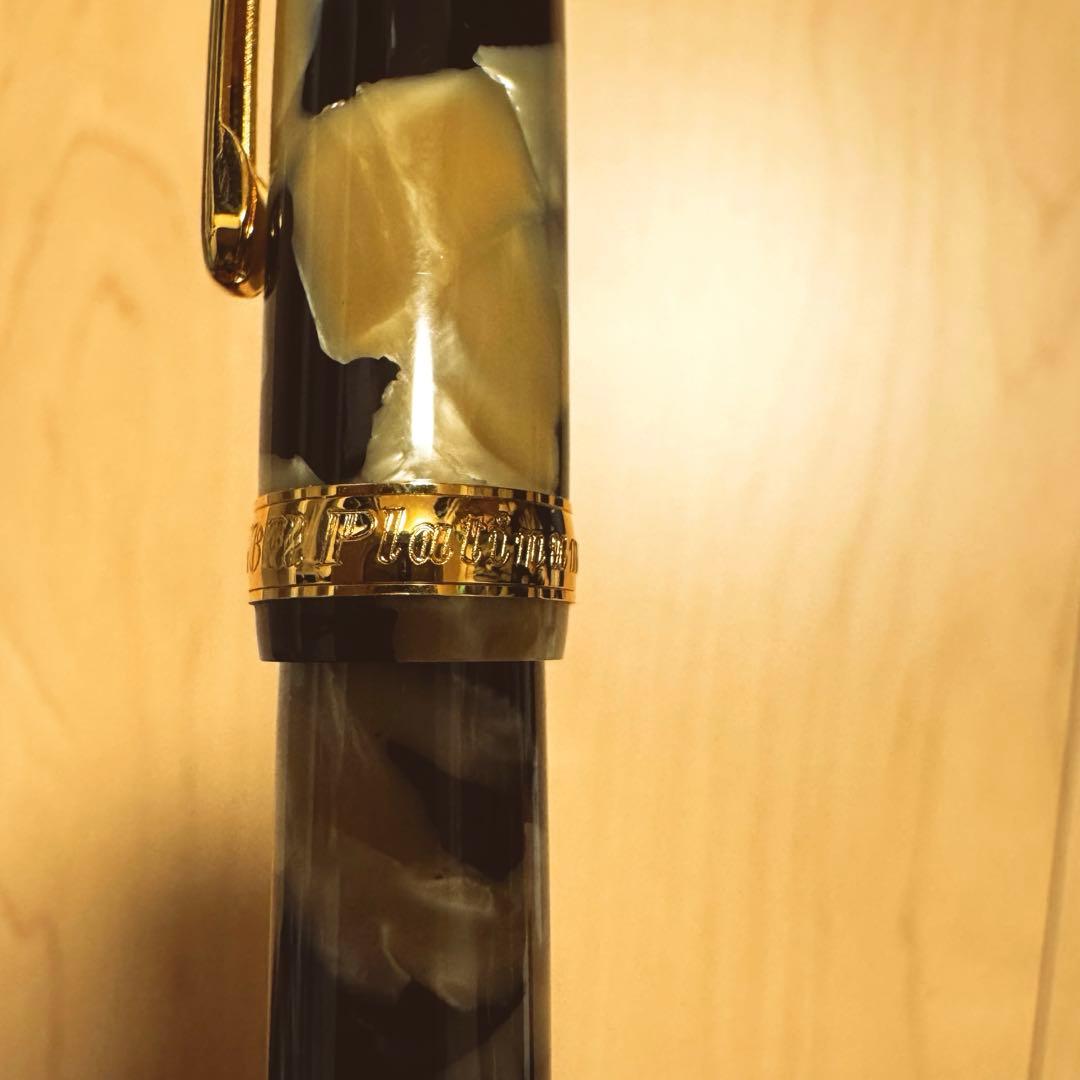 【未使用品】プラチナ万年筆　セルロイド　イシガキ　センチュリー3776 M字