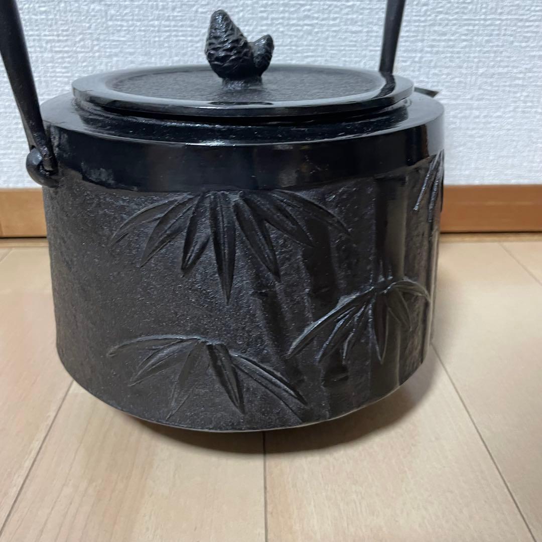 【未使用品】長文堂　大型鉄瓶　南部鉄瓶　鉄瓶