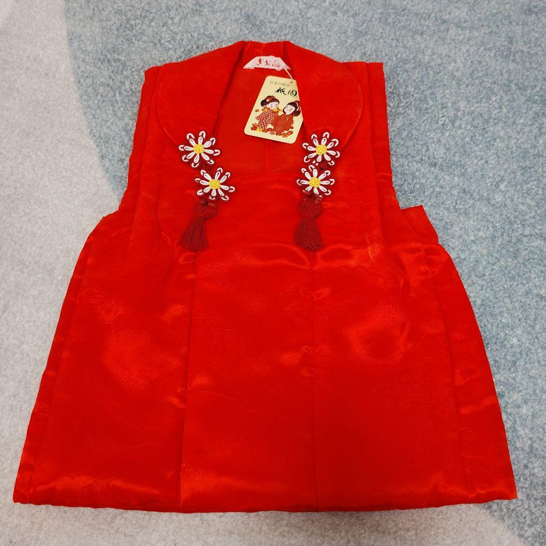 七五三 3歳 正絹 着物 被布 バッグ 草履 小物 セット 部分絞り