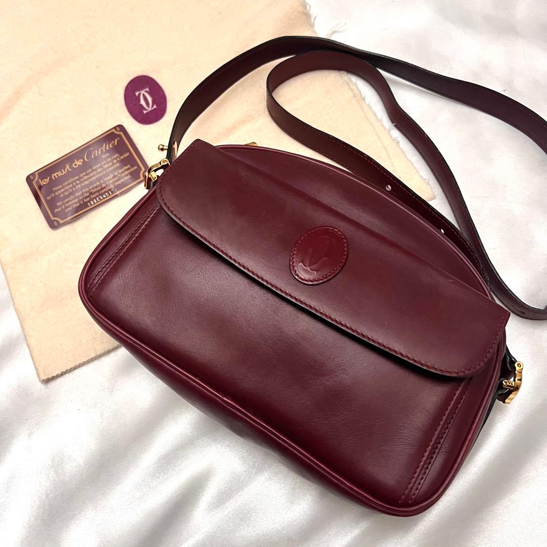 ◇Gカード付き激レア美品◇カルティエ　マストライン　ミニショルダーバッグ
