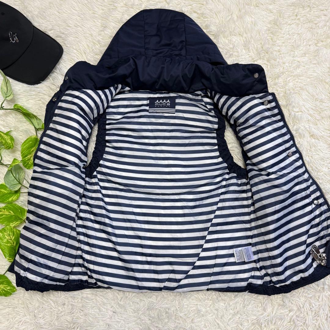 【ムータマリン】美品 ダウンベスト ネイビー Mサイズ レディース 2way