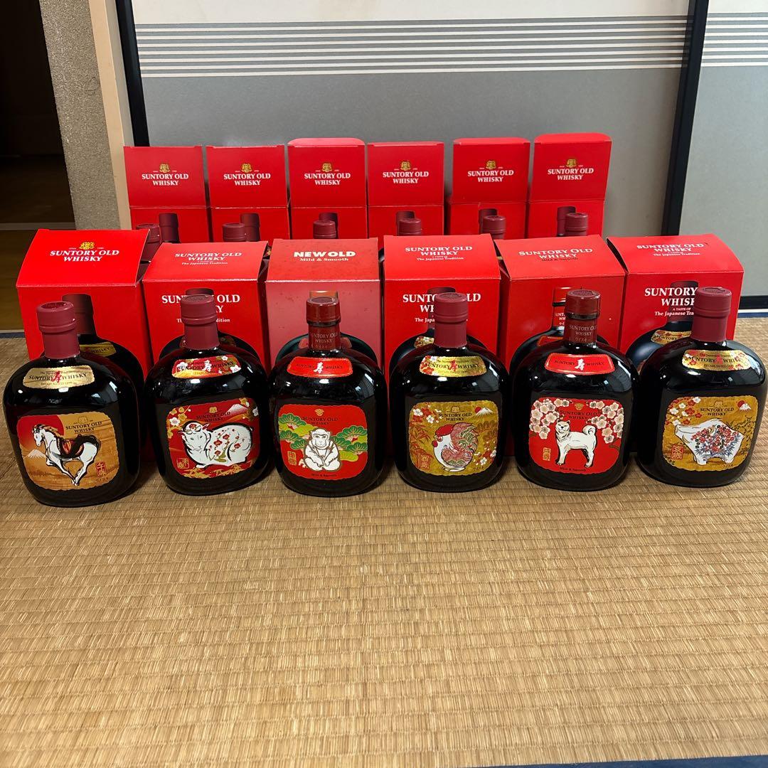 SUNTORY OLD WHISKY 干支デザイン12本セット +空箱7個おまけ