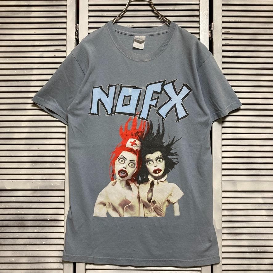 翔*ン様 BOOE バンド Tシャツ 古着 水色 NOFX ノーエフエックス 看