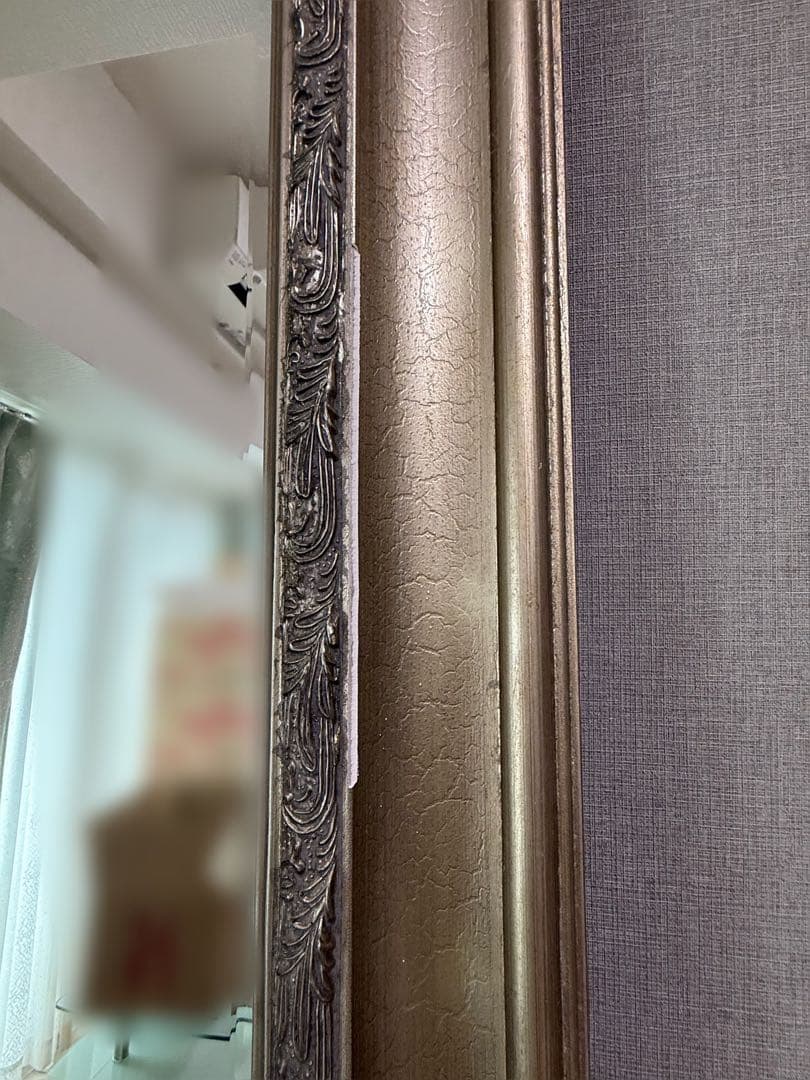 アンティーク調全身鏡 約192cm x 約92cm