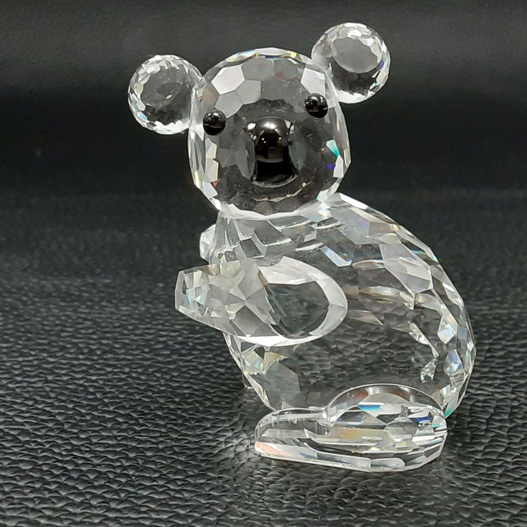 P387 スワロフスキー クリスタル コアラ 親子 2頭セット　お
