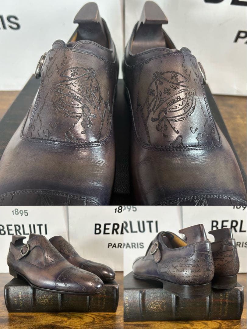 廃盤52万　Berluti シングルモンクストラップ　シューズ　オルガ期　7.5