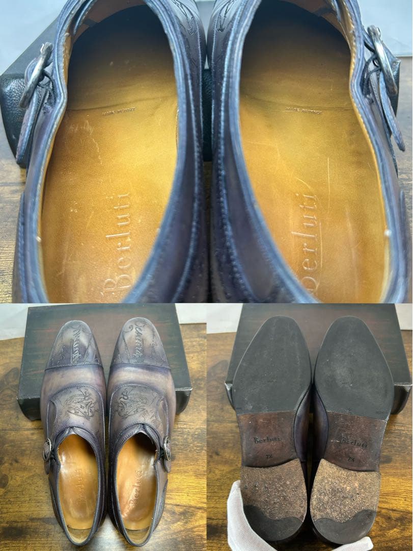 廃盤52万　Berluti シングルモンクストラップ　シューズ　オルガ期　7.5