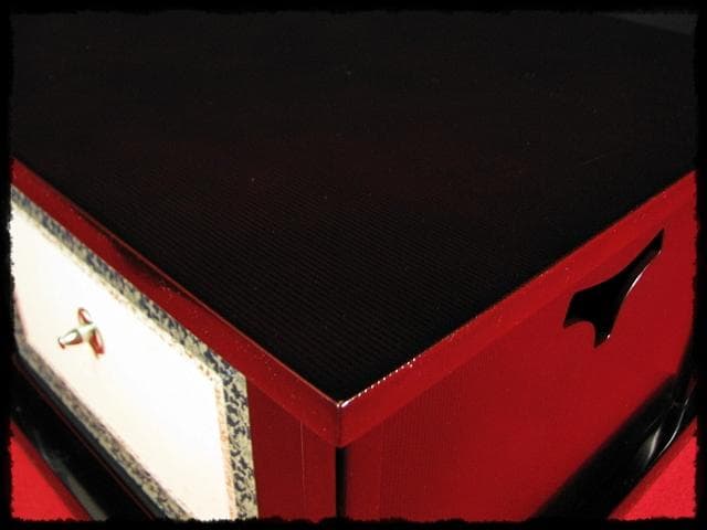 即中斎好 小袋棚 表千家 棚物 十三代 無盡宗左 分割式 茶道具 f261