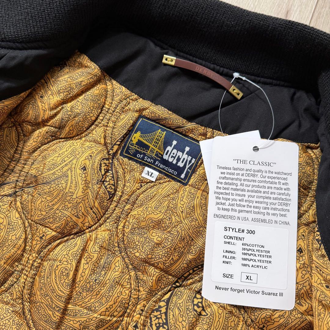 新品 Derby Of San Francisco ダービージャケット 黒金XL