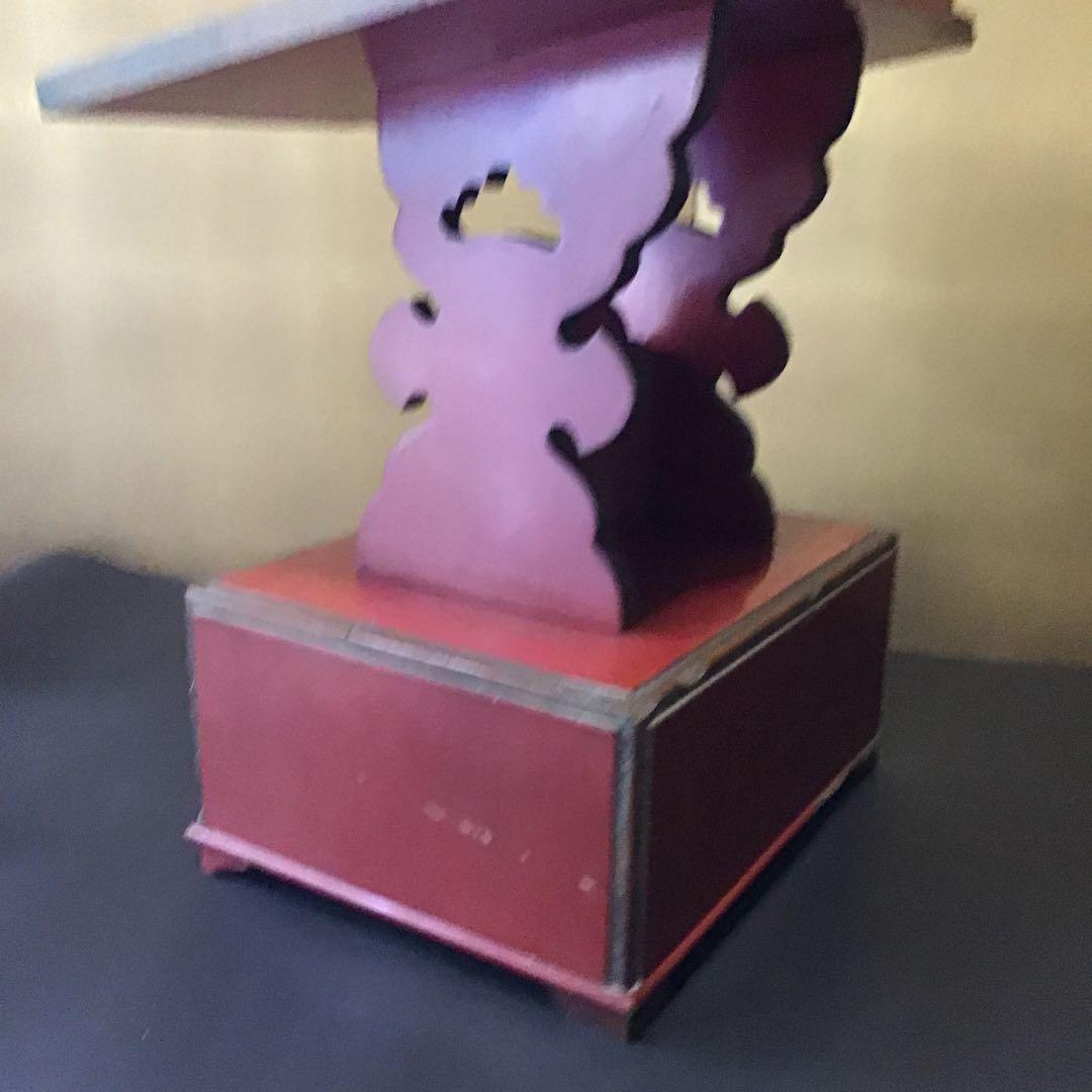 薩摩家紋　朱塗　見台　江戸期