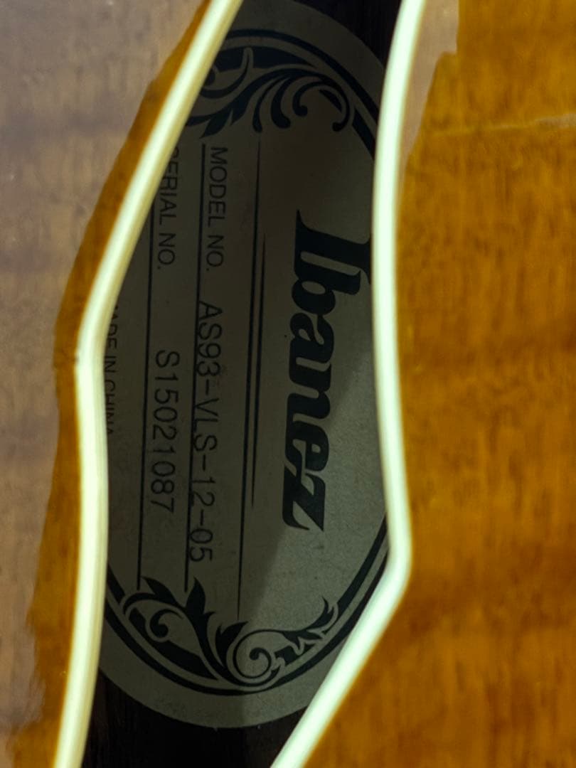 ibanez AS93-VLS エレアコ
