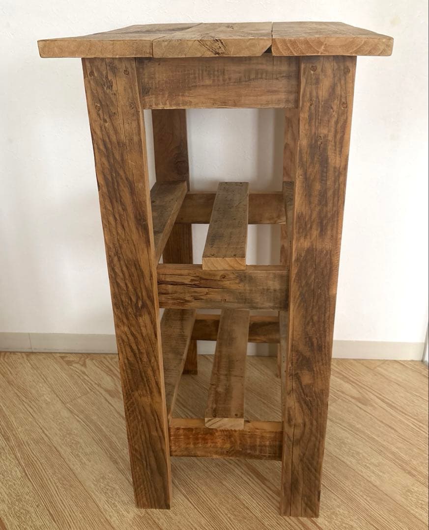 リサイクルウッド 木製シェルフ 無垢 天然木 アンティーク