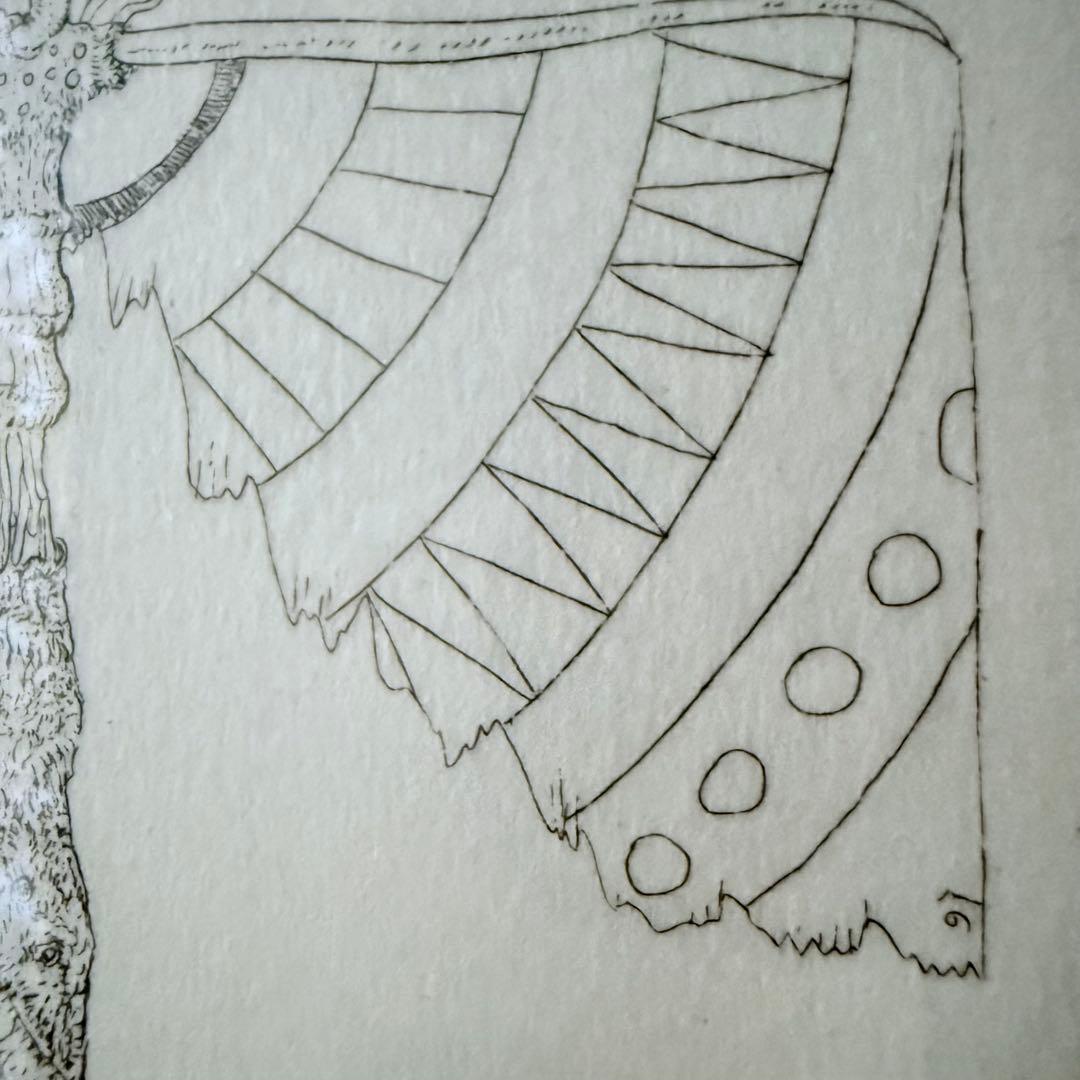 2220様感謝‼️希少‼️能島芳史ウエディング記念作「ツリーマン」銅版画エッチング