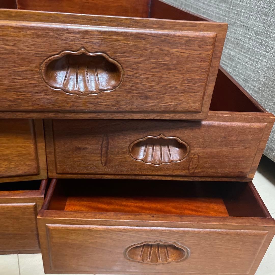 唐木チェスト 唐木家具 紫檀 木製 明清仕様 アンティーク 紫檀収納 無垢材